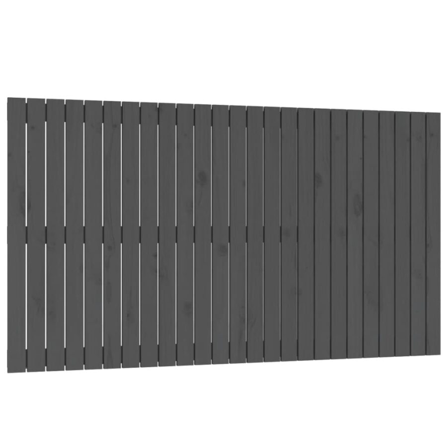 Wandhoofdbord 159,5x3x90 cm massief grenenhout grijs - Afbeelding 2