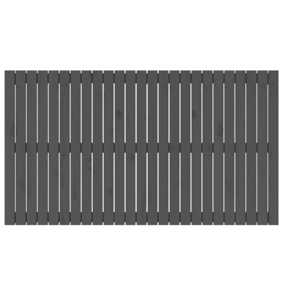 Wandhoofdbord 159,5x3x90 cm massief grenenhout grijs - Afbeelding 4