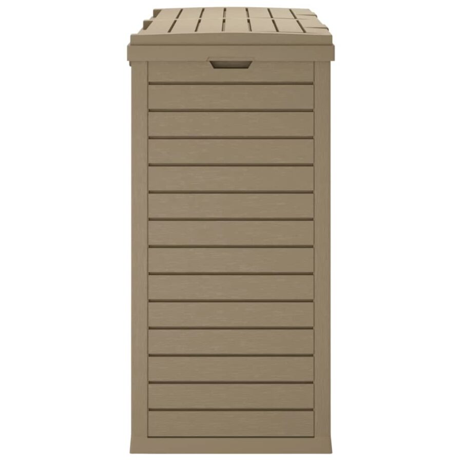 Vuilnisbak voor buiten 78x41x86 cm polypropeen lichtbruin - Afbeelding 6