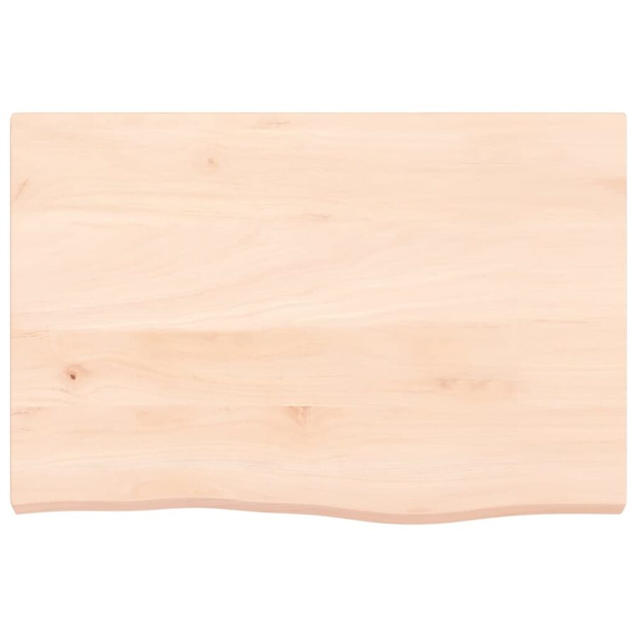 Wandschap 60x40x(2-4) cm onbehandeld massief eikenhout - Afbeelding 4