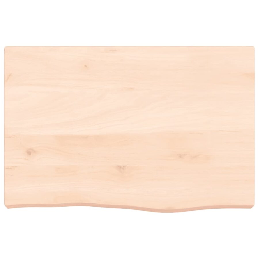 Wandschap 60x40x(2-6) cm onbehandeld massief eikenhout - Afbeelding 4