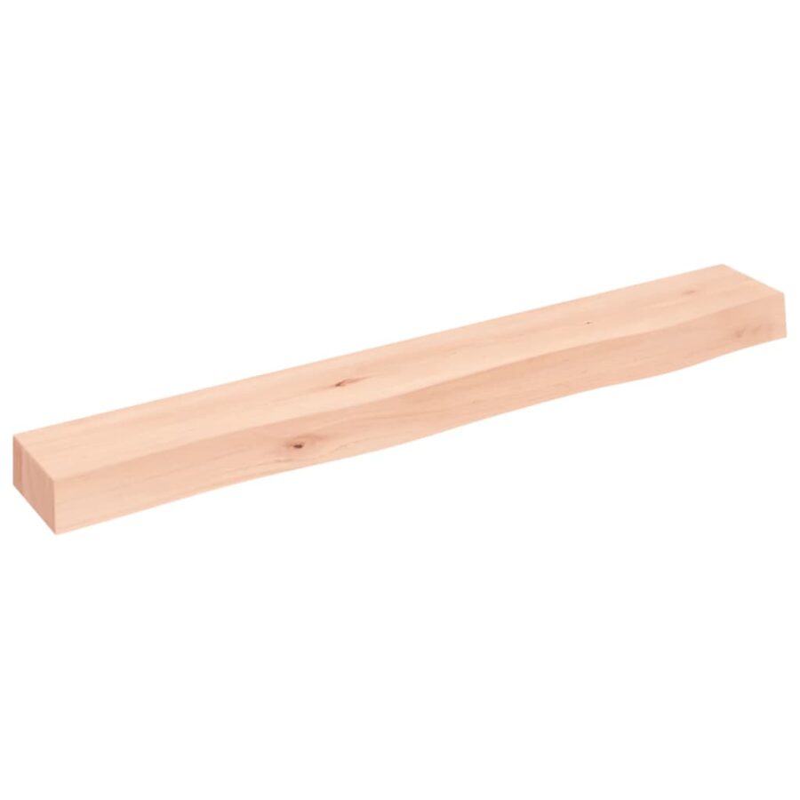 Wandschap 80x10x6 cm onbehandeld massief eikenhout - Afbeelding 2
