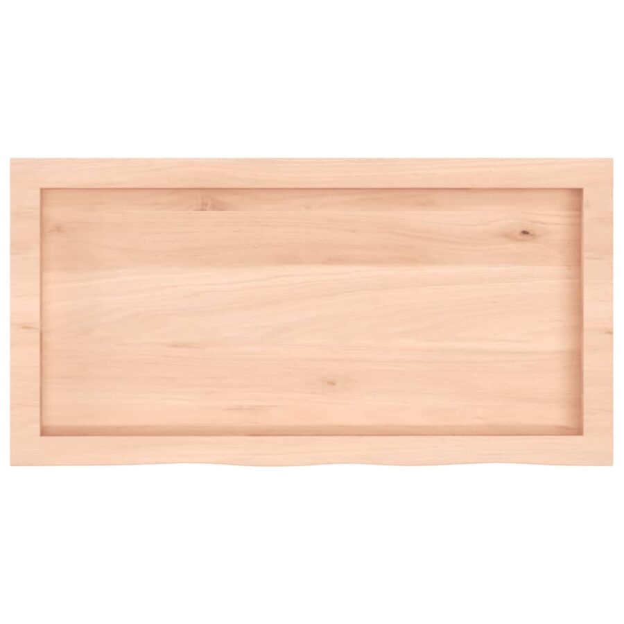 Wandschap 80x40x(2-6) cm onbehandeld massief eikenhout - Afbeelding 5