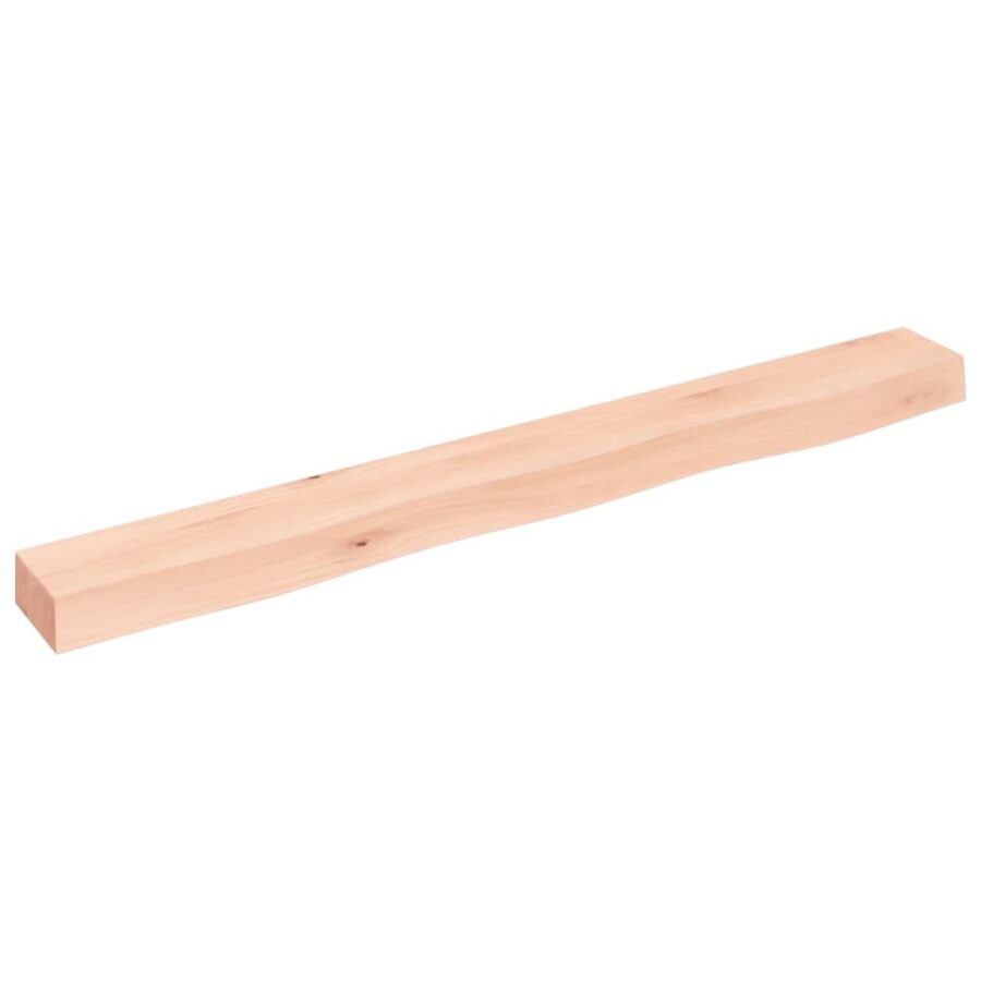 Wandschap 100x10x6 cm onbehandeld massief eikenhout - Afbeelding 2