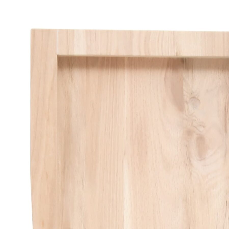 Wandschap 100x30x(2-6) cm onbehandeld massief eikenhout - Afbeelding 7