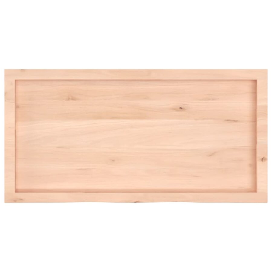 Wandschap 100x50x(2-4) cm onbehandeld massief eikenhout - Afbeelding 5