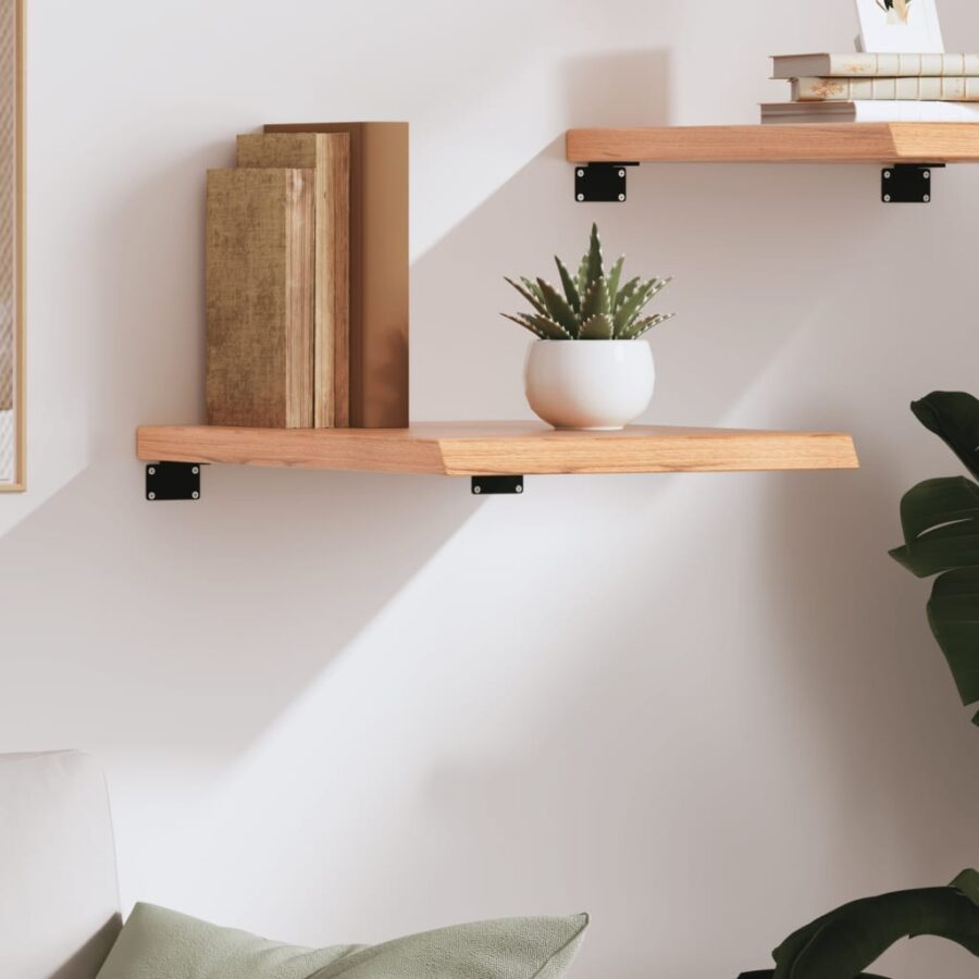 Wandschap 40x60x(2-4) cm behandeld massief eikenhout lichtbruin - Afbeelding 3