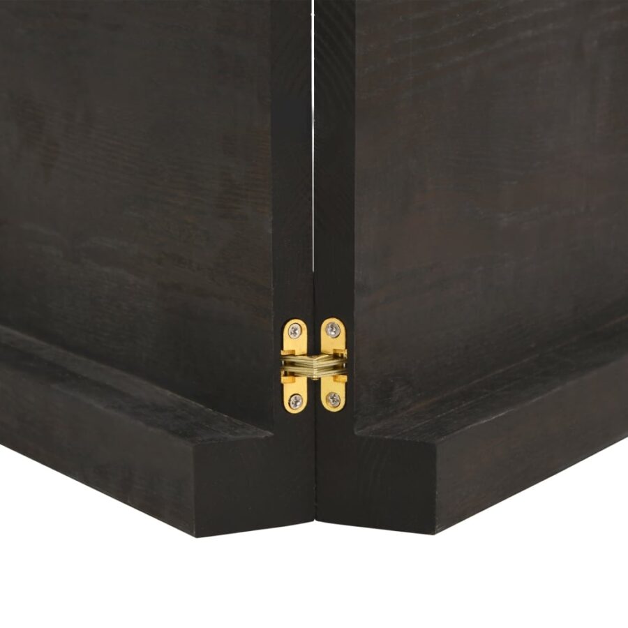 Wandschap behandeld massief eikenhout donkerbruin - Afbeelding 8