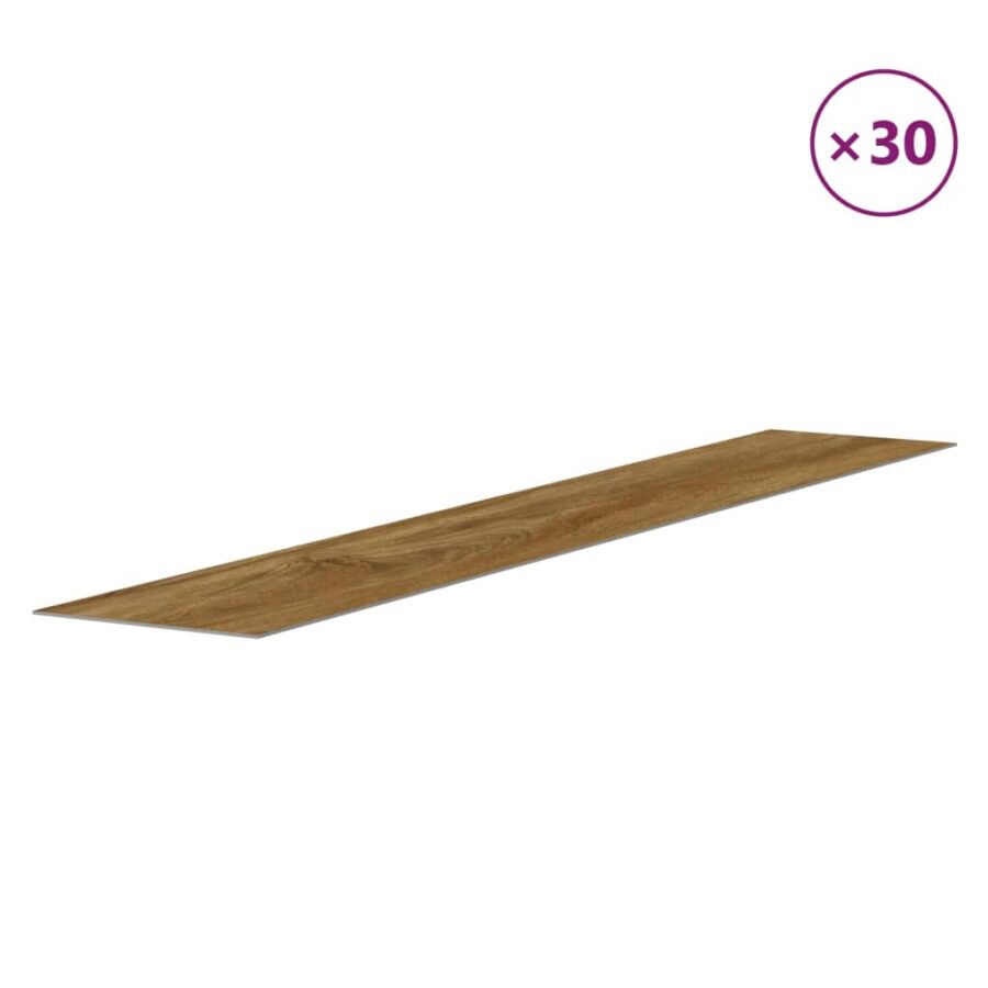 Wandpanelen houtlook 4,12 m² PVC bruin - Afbeelding 4