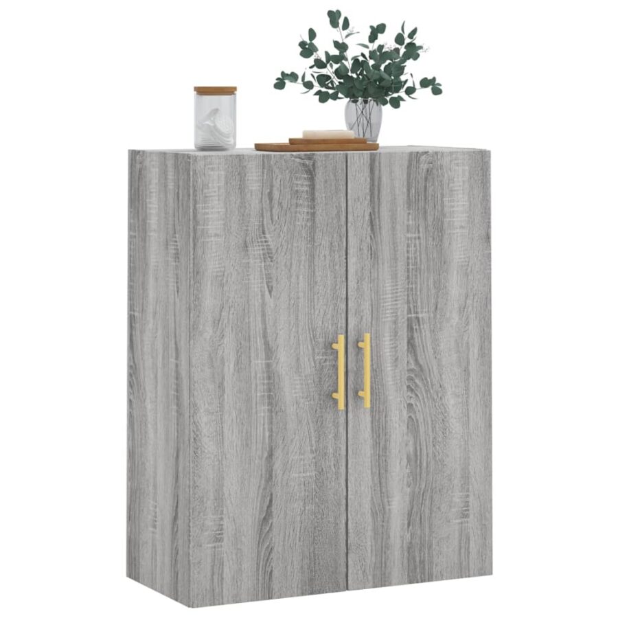 Wandkast 69,5x34x90 cm grijs sonoma eikenkleurig - Afbeelding 4