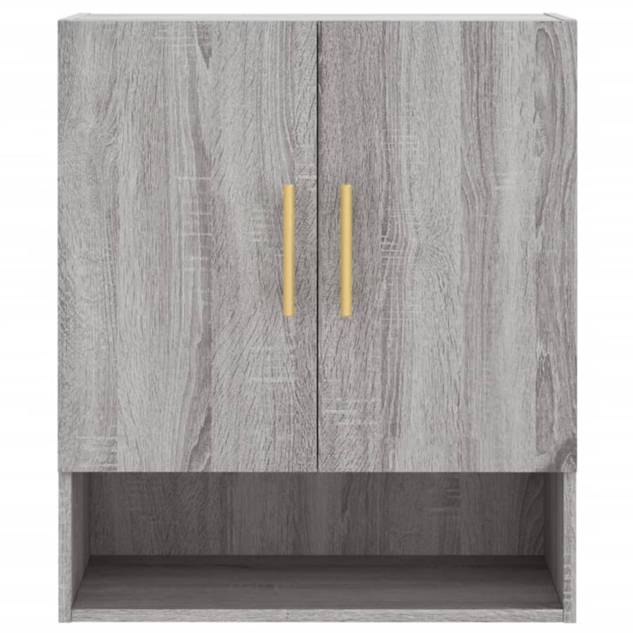 Wandkast 60x31x70 cm bewerkt hout grijs sonoma eikenkleurig - Afbeelding 5