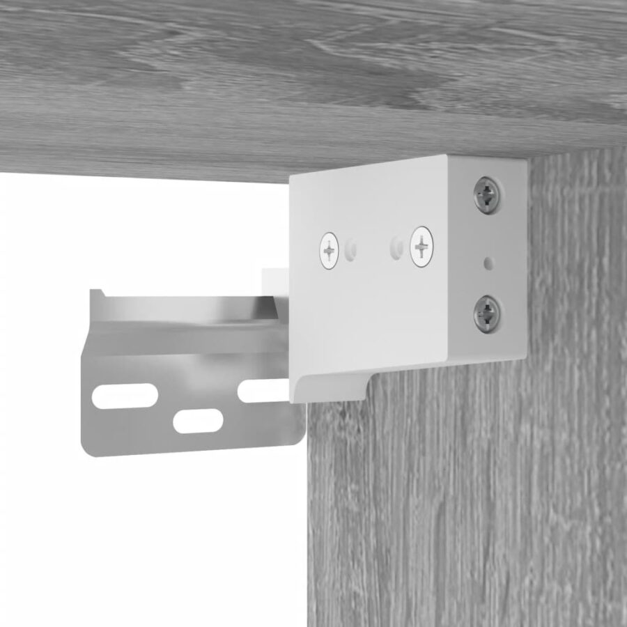 Wandkast 60x31x70 cm bewerkt hout grijs sonoma eikenkleurig - Afbeelding 10