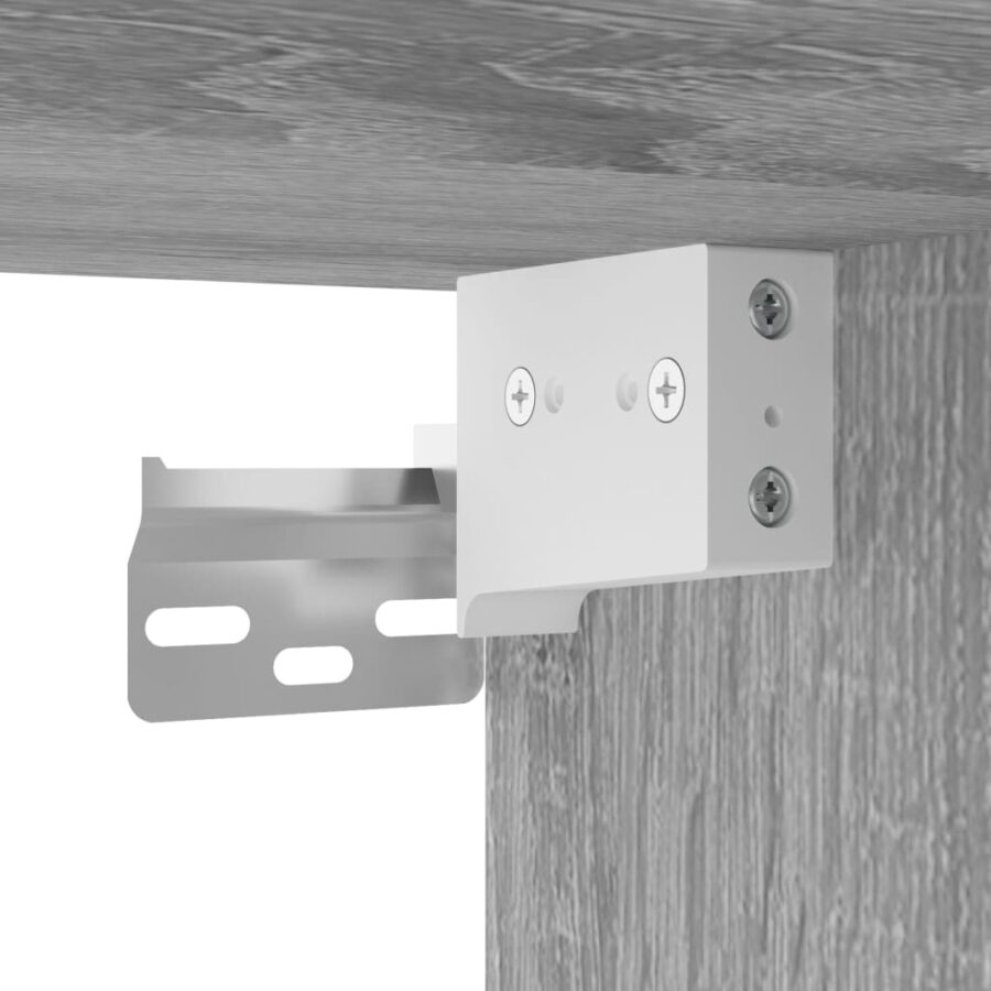 Wandkast 60x31x70 cm bewerkt hout grijs sonoma eikenkleurig - Afbeelding 10