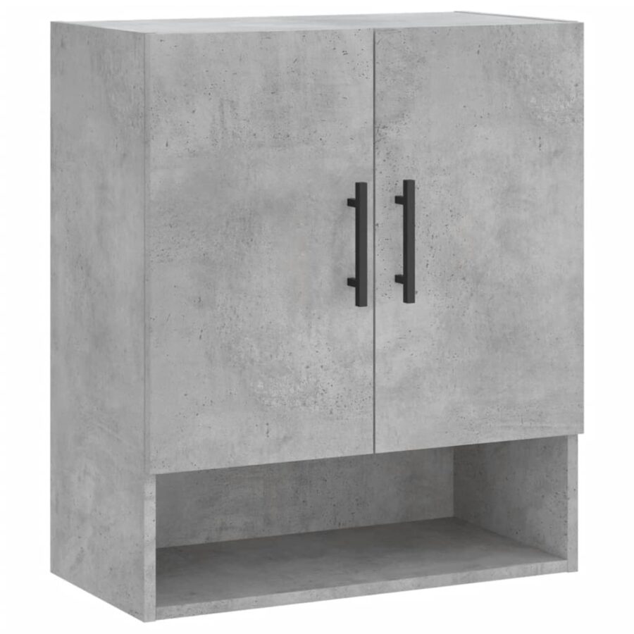 Wandkast 60x31x70 cm bewerkt hout betongrijs - Afbeelding 2