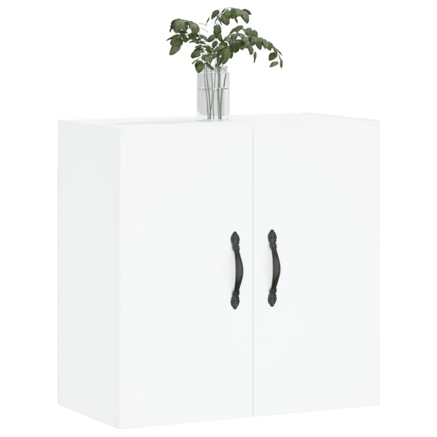 Wandkast 60x31x60 cm bewerkt hout wit - Afbeelding 3