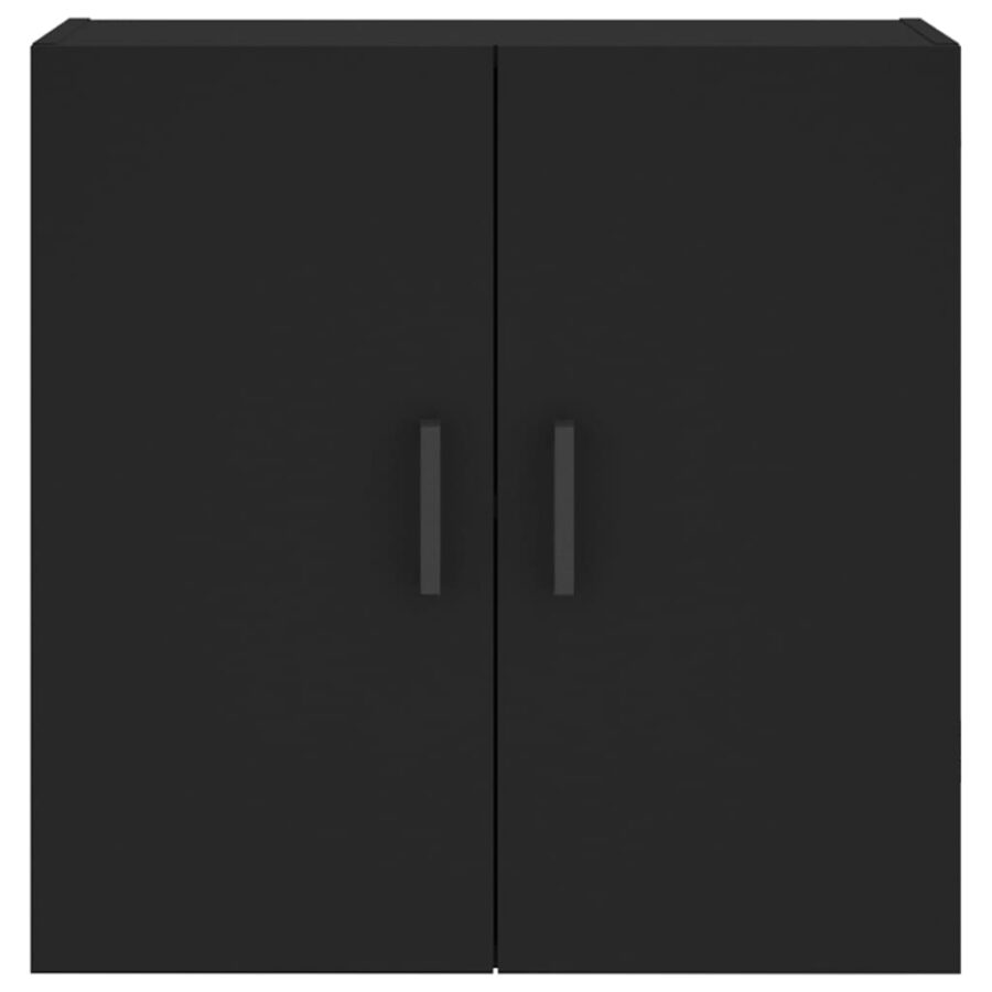 Wandkast 60x31x60 cm bewerkt hout zwart - Afbeelding 5