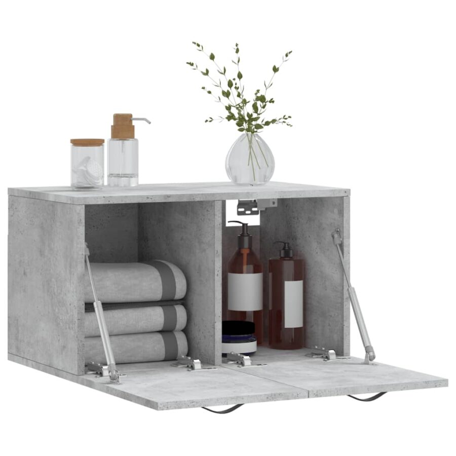 Wandkast 60x36,5x35 cm bewerkt hout betongrijs - Afbeelding 4