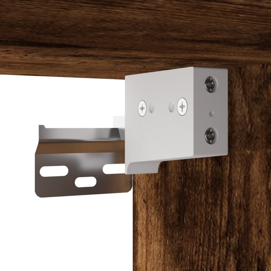 Wandkast 60x36,5x35 cm bewerkt hout gerookt eikenkleurig - Afbeelding 10
