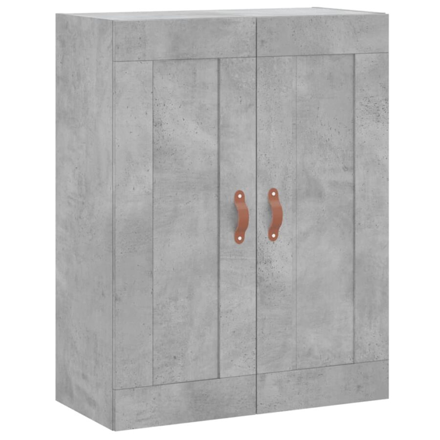 Wandkast 69,5x34x90 cm bewerkt hout betongrijs - Afbeelding 2