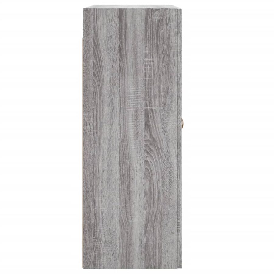 Wandkast 69,5x34x90 cm bewerkt hout grijs sonoma eikenkleurig - Afbeelding 8