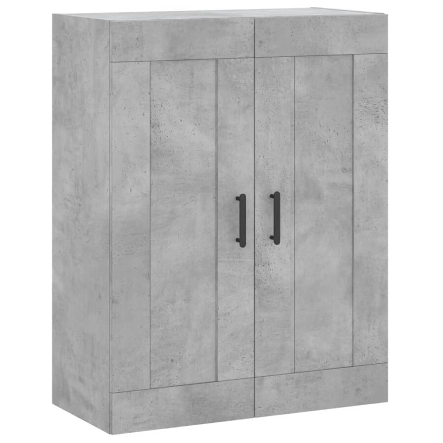 Wandkast 69,5x34x90 cm bewerkt hout betongrijs - Afbeelding 2