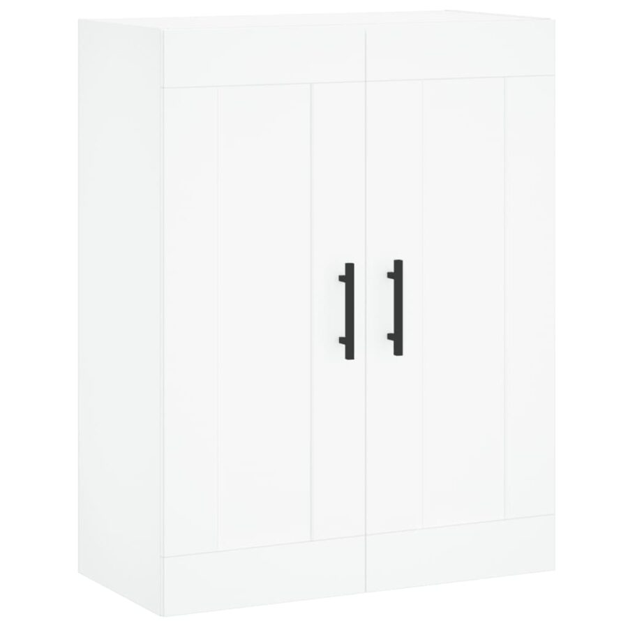 Wandkast 69,5x34x90 cm bewerkt hout wit - Afbeelding 2