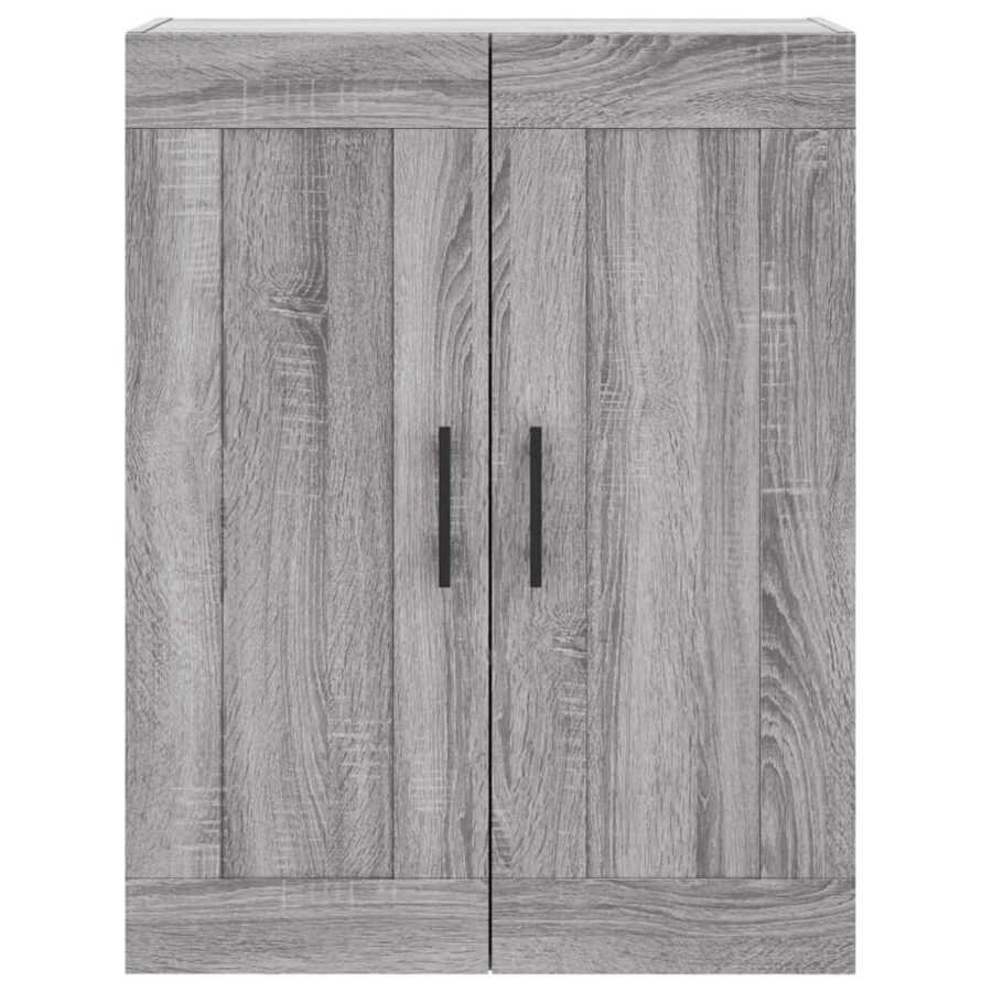 Wandkast 69,5x34x90 cm bewerkt hout grijs sonoma eikenkleurig - Afbeelding 6
