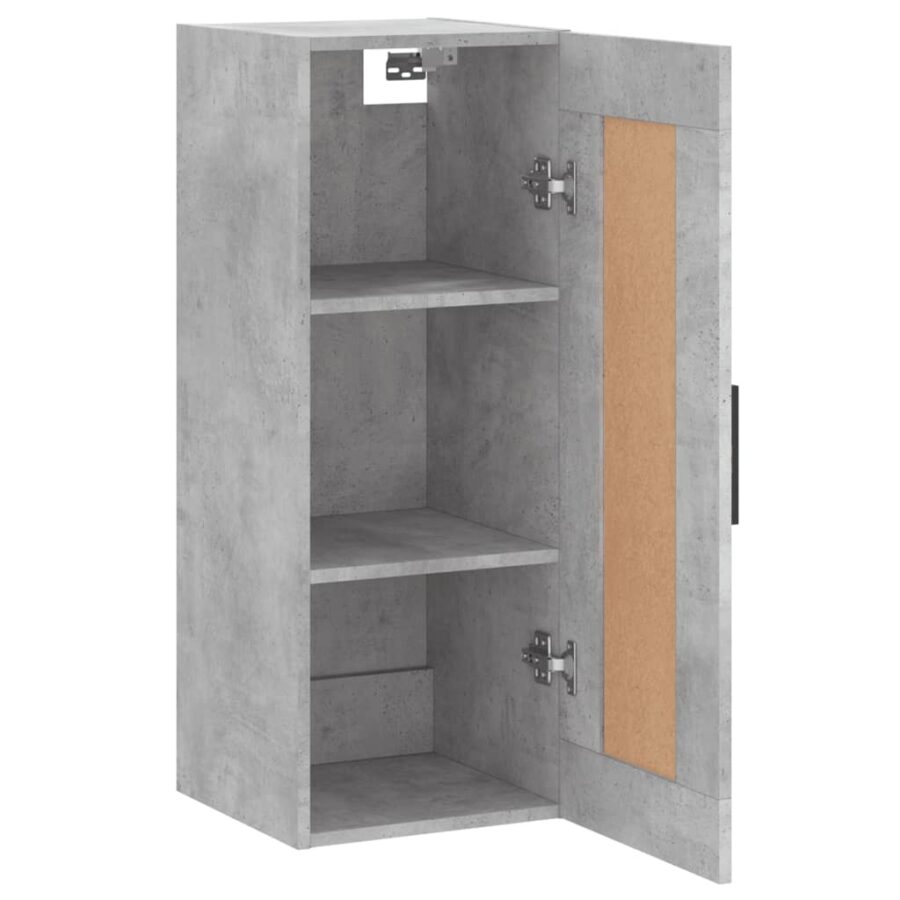 Wandkast 34,5x34x90 cm bewerkt hout betongrijs - Afbeelding 7