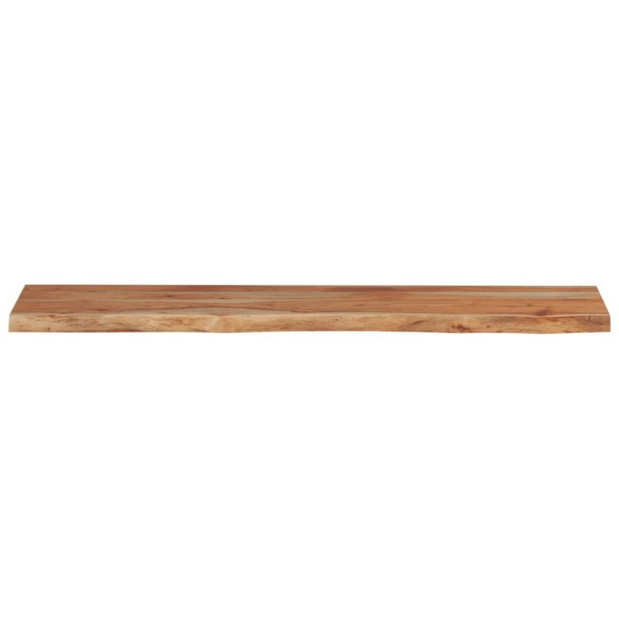 Wandschap rechthoekig natuurlijke rand 120x20x2,5 cm acaciahout - Afbeelding 4