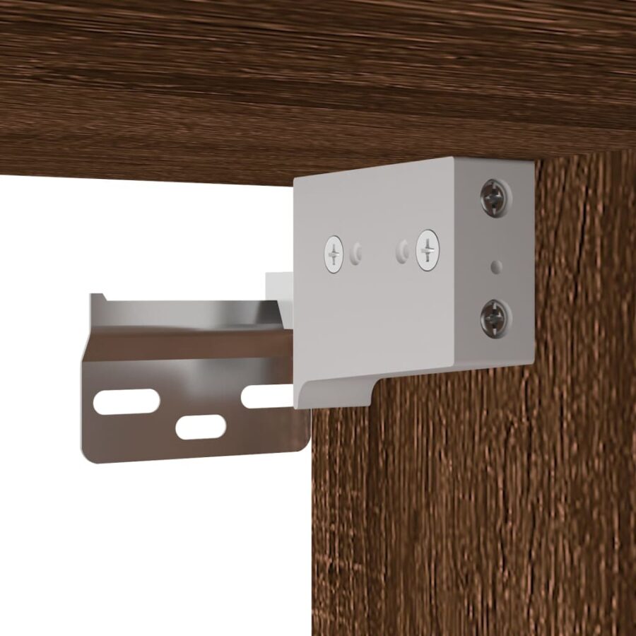 Wandkast 34,5x34x90 cm bewerkt hout bruin eikenkleur - Afbeelding 10