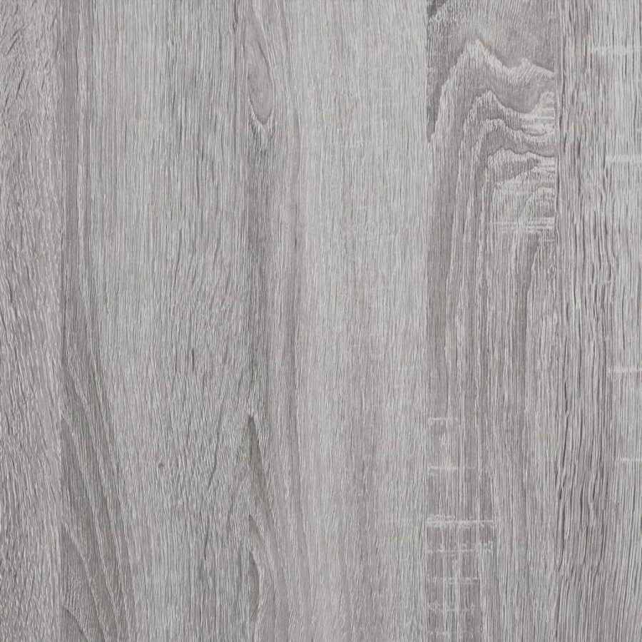Wandrek 2-laags 80x21x51 cm bewerkt hout grijs sonoma eiken - Afbeelding 7