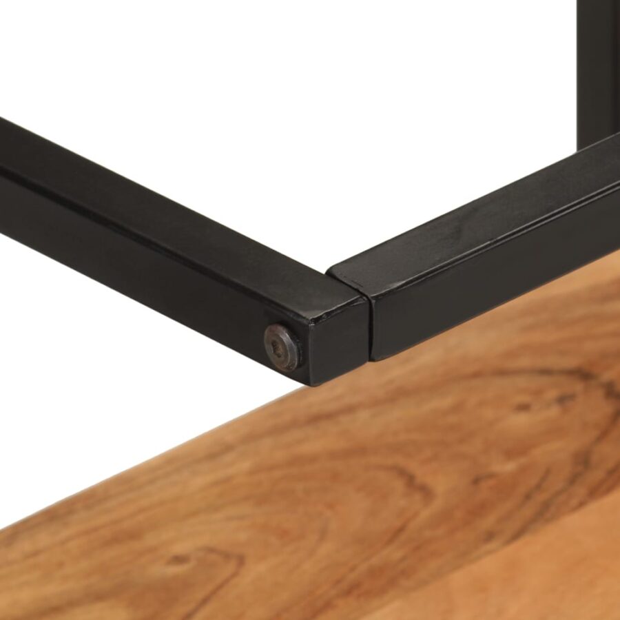 Wandschap 40x30x50 cm massief acaciahout en ijzer - Afbeelding 8