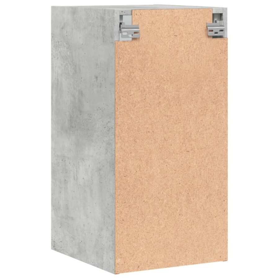Wandkast met glazen deuren 35x37x68,5 cm betongrijs - Afbeelding 8