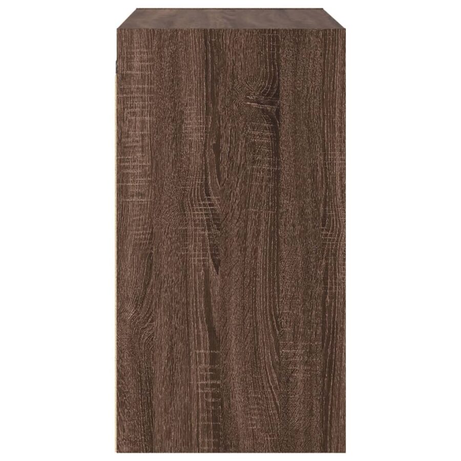 Wandkast met glazen deuren 68x37x68,5 cm bruin eikenkleur - Afbeelding 7