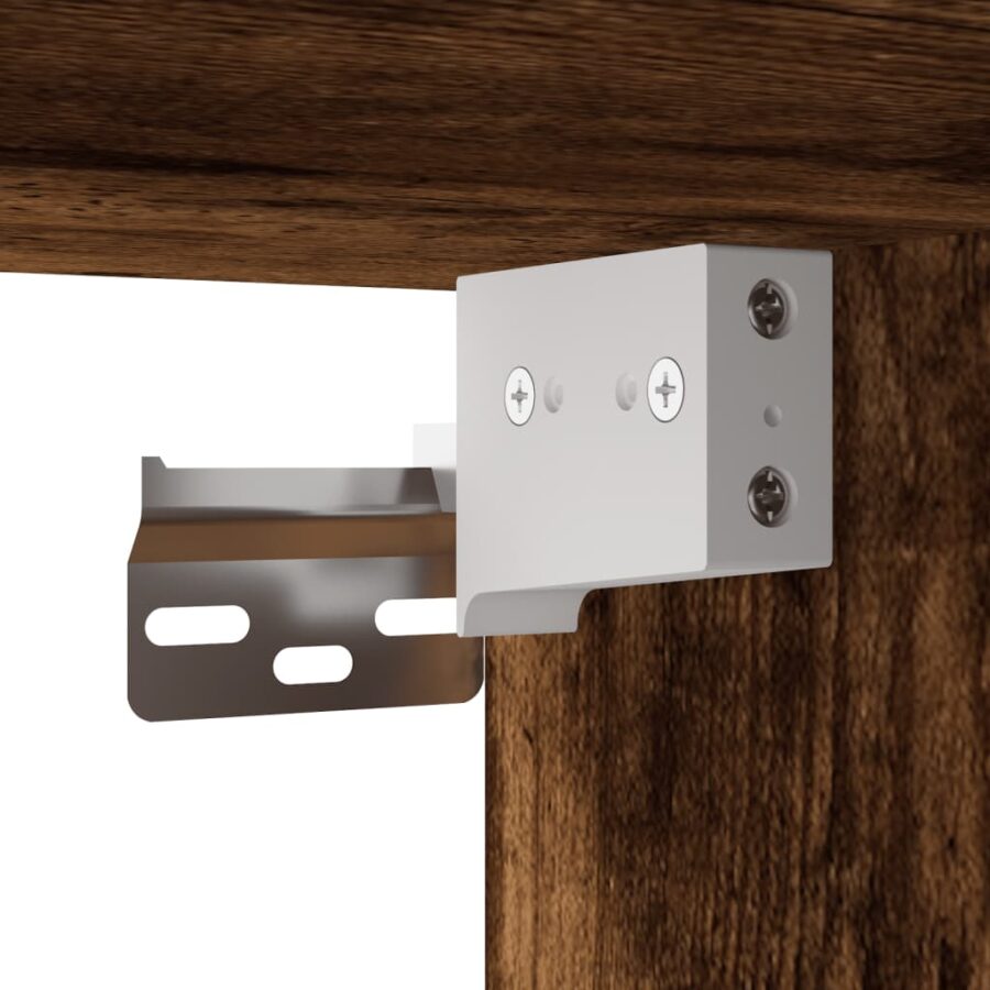 Wandkast met glazen deuren 68,5x37x35 cm gerookt eikenkleurig - Afbeelding 10