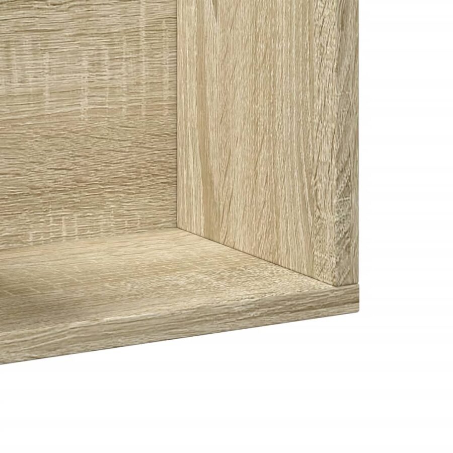 Wandkast 75x18x16,5 cm bewerkt hout sonoma eikenkleurig - Afbeelding 8