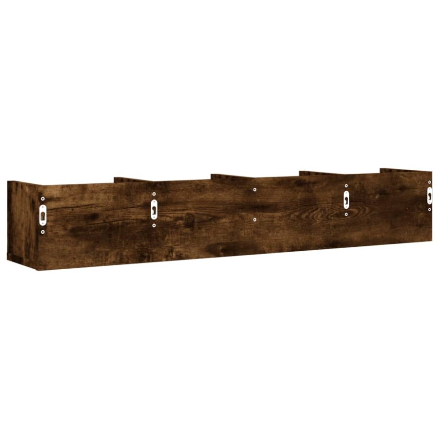 Wandkasten 2 st 99x18x16,5 cm bewerkt hout gerookt eikenkleur - Afbeelding 8