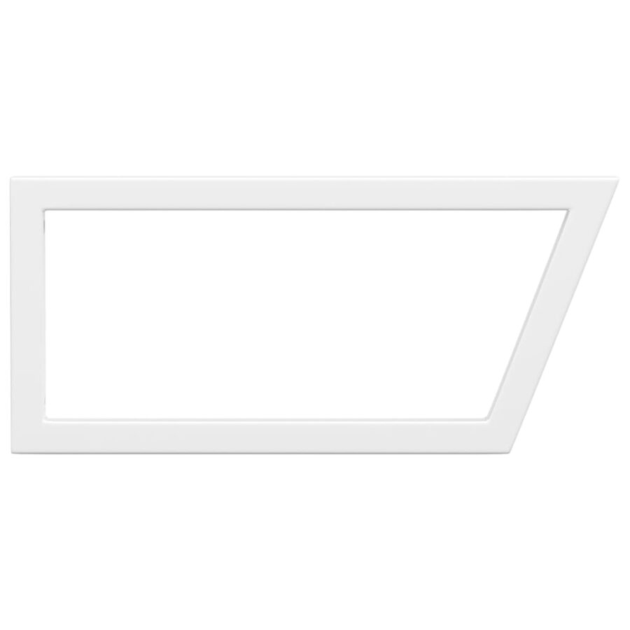 Wandbeugels voor wasbak 2 st trapezium staal wit - Afbeelding 6