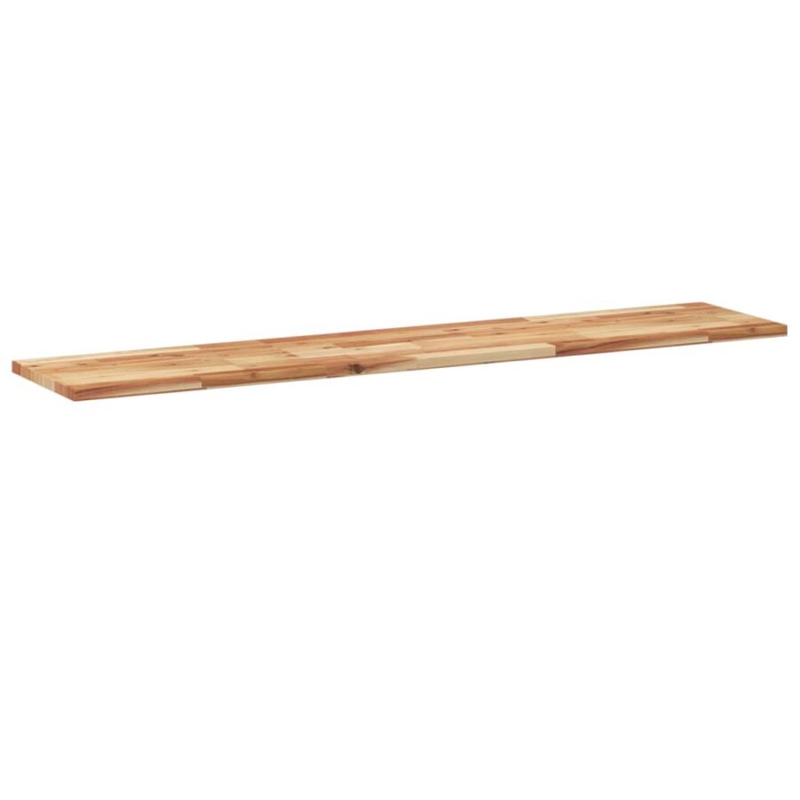 Wandschap zwevend olieafwerking 120x30x2 cm massief acaciahout - Afbeelding 3