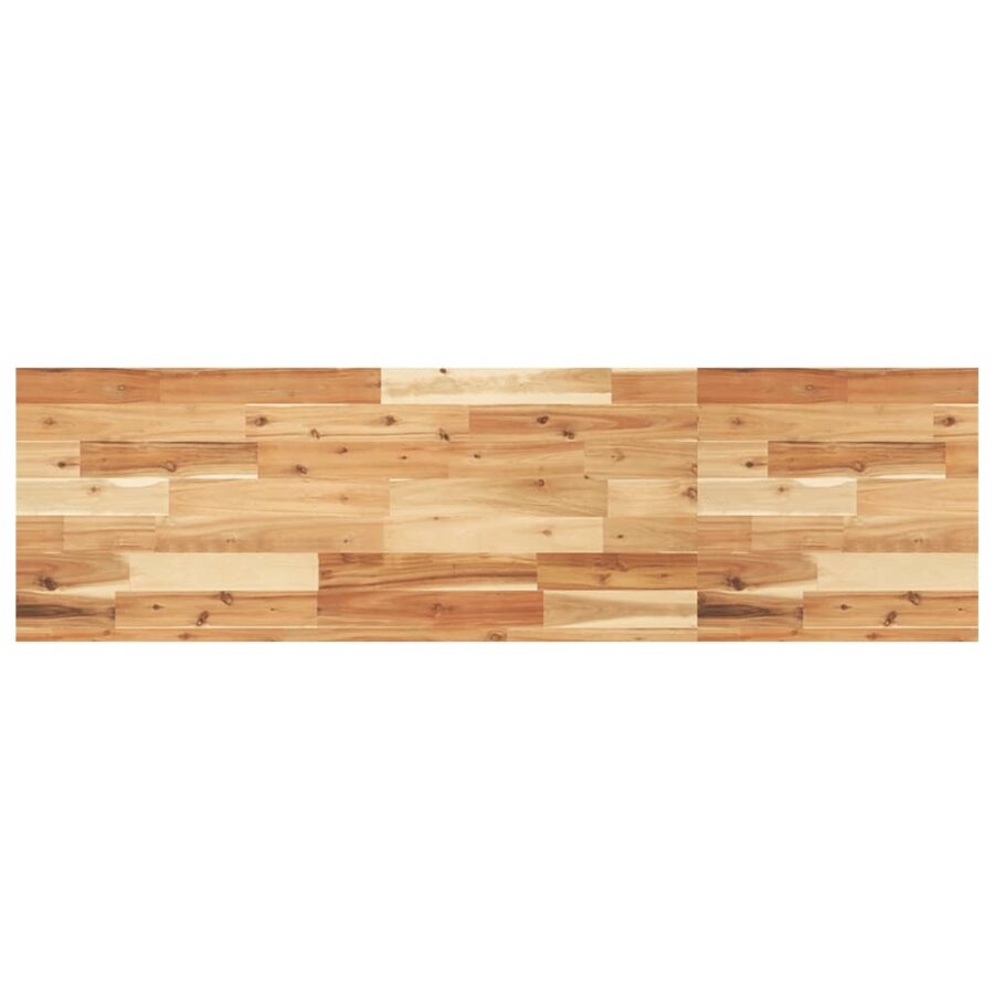 Wandschap zwevend olieafwerking 120x40x4 cm massief acaciahout - Afbeelding 2