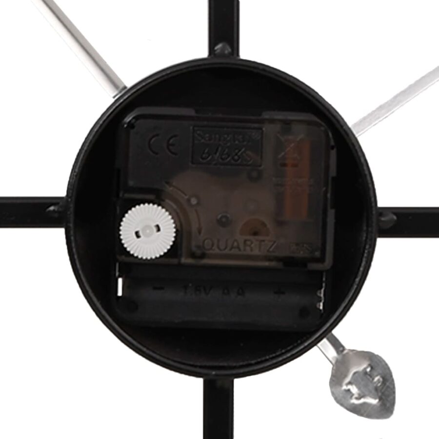 Wandklok Ø50 cm ijzer zwart - Afbeelding 6