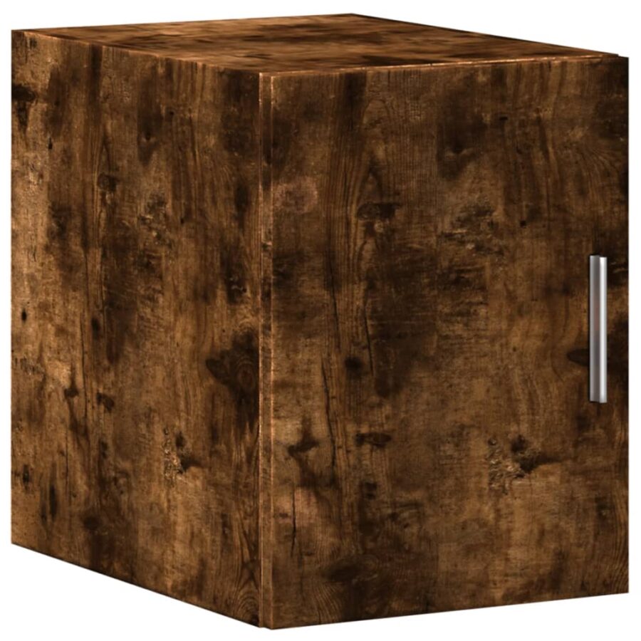 Wandkast 30x42,5x40 cm bewerkt hout gerookt eikenkleurig - Afbeelding 2