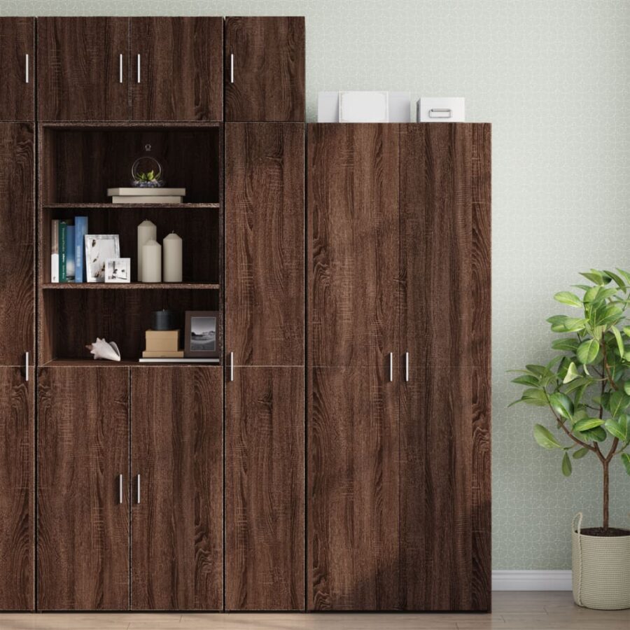 Wandkast 30x42,5x40 cm bewerkt hout bruin eikenkleur - Afbeelding 3