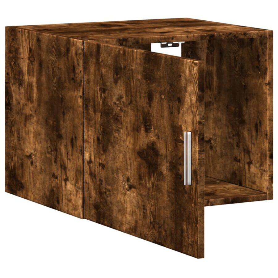 Wandkast 50x42,5x40 cm bewerkt hout gerookt eikenkleurig - Afbeelding 8