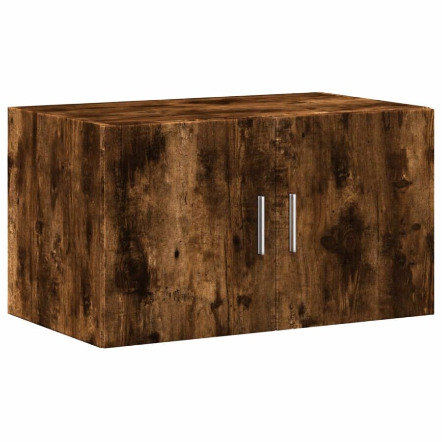 Wandkast 70x42,5x40 cm bewerkt hout gerookt eikenkleurig - Afbeelding 2