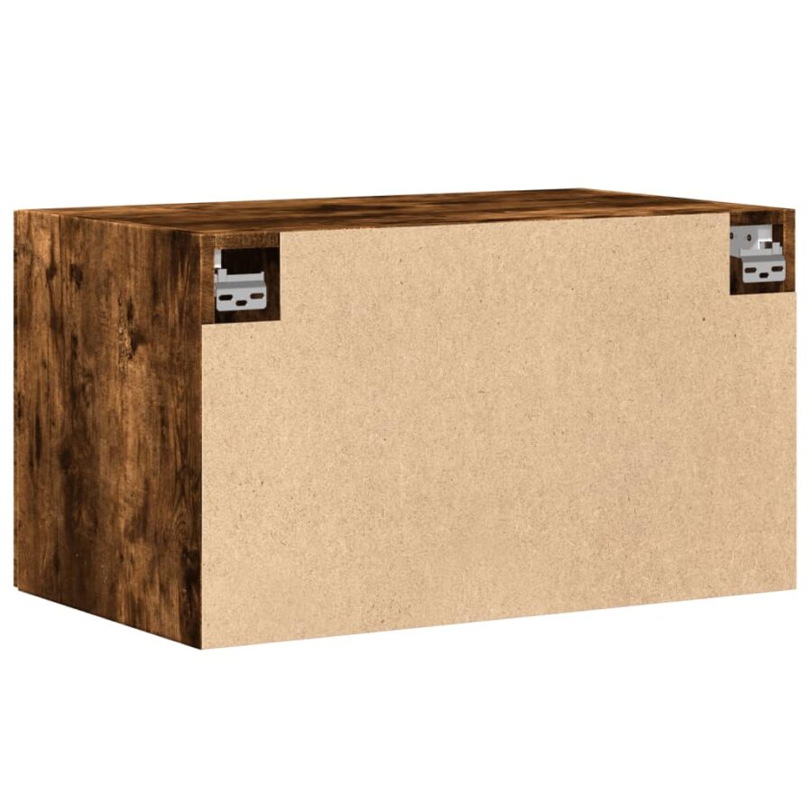Wandkast 70x42,5x40 cm bewerkt hout gerookt eikenkleurig - Afbeelding 6