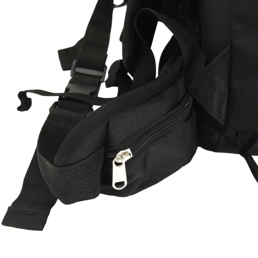 Wandelrugzak 100 L oxford stof zwart - Afbeelding 5