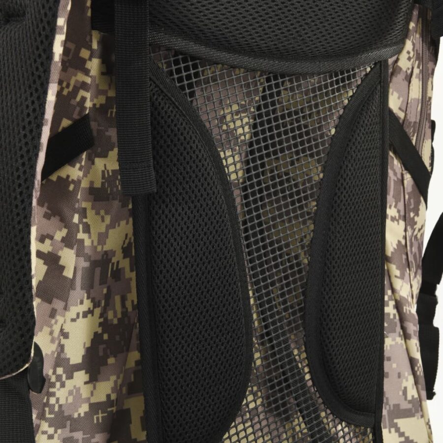Wandelrugzak 100 L camouflage oxford stof camelbruin - Afbeelding 4