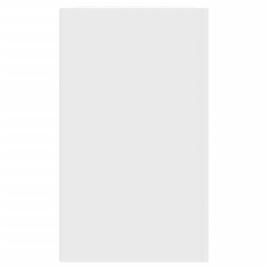 Wandkast 75x35x60 cm bewerkt hout wit - Afbeelding 5