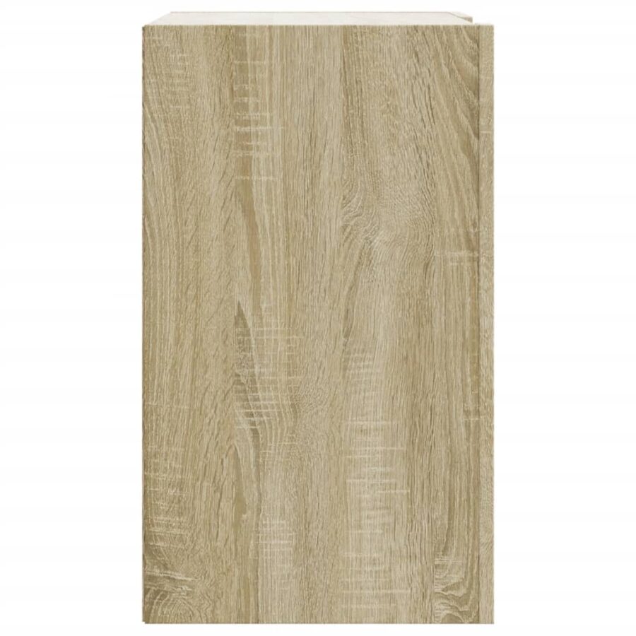 Wandkast 75x35x60 cm bewerkt hout sonoma eikenkleurig - Afbeelding 5
